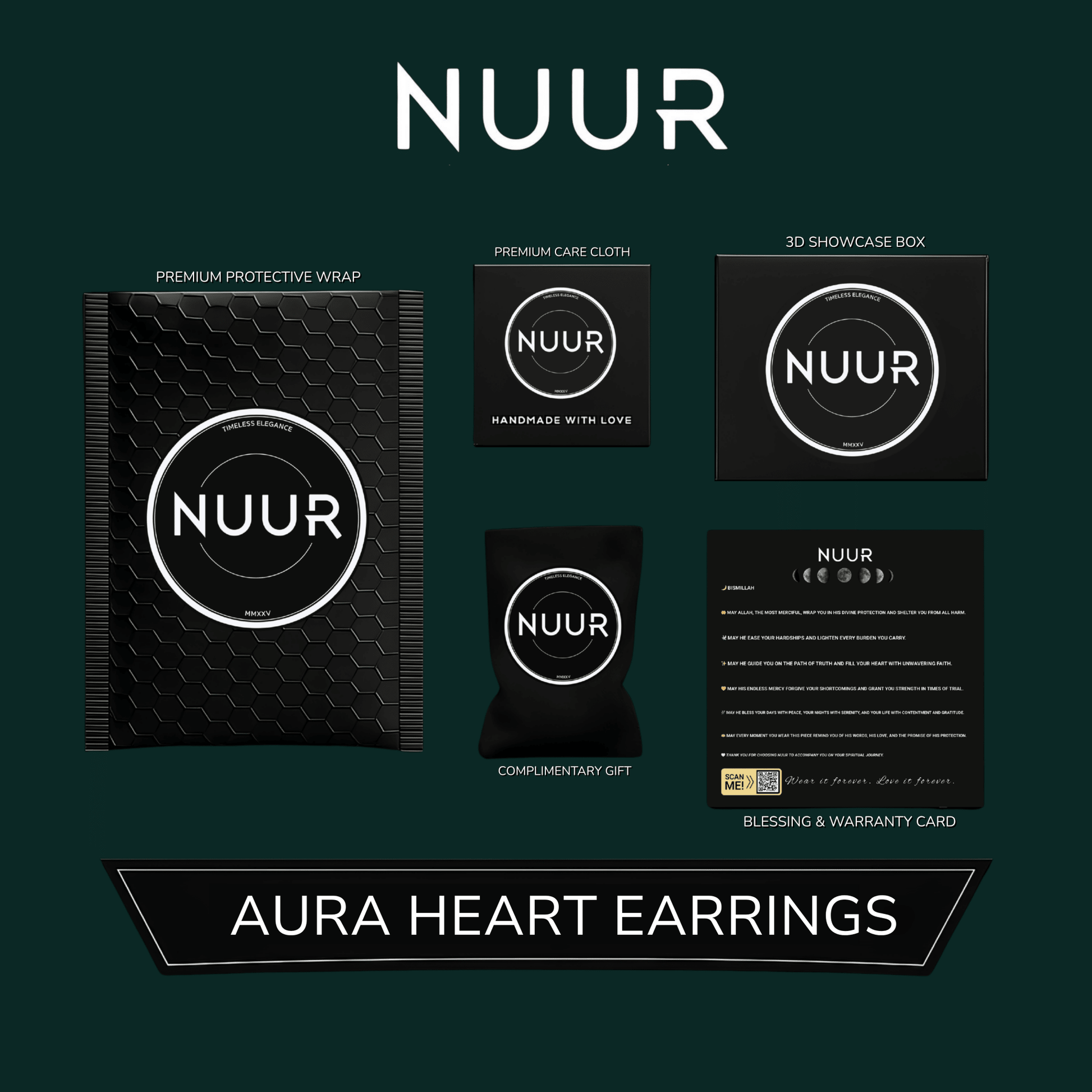 Aura Heart Earrings - Nuur