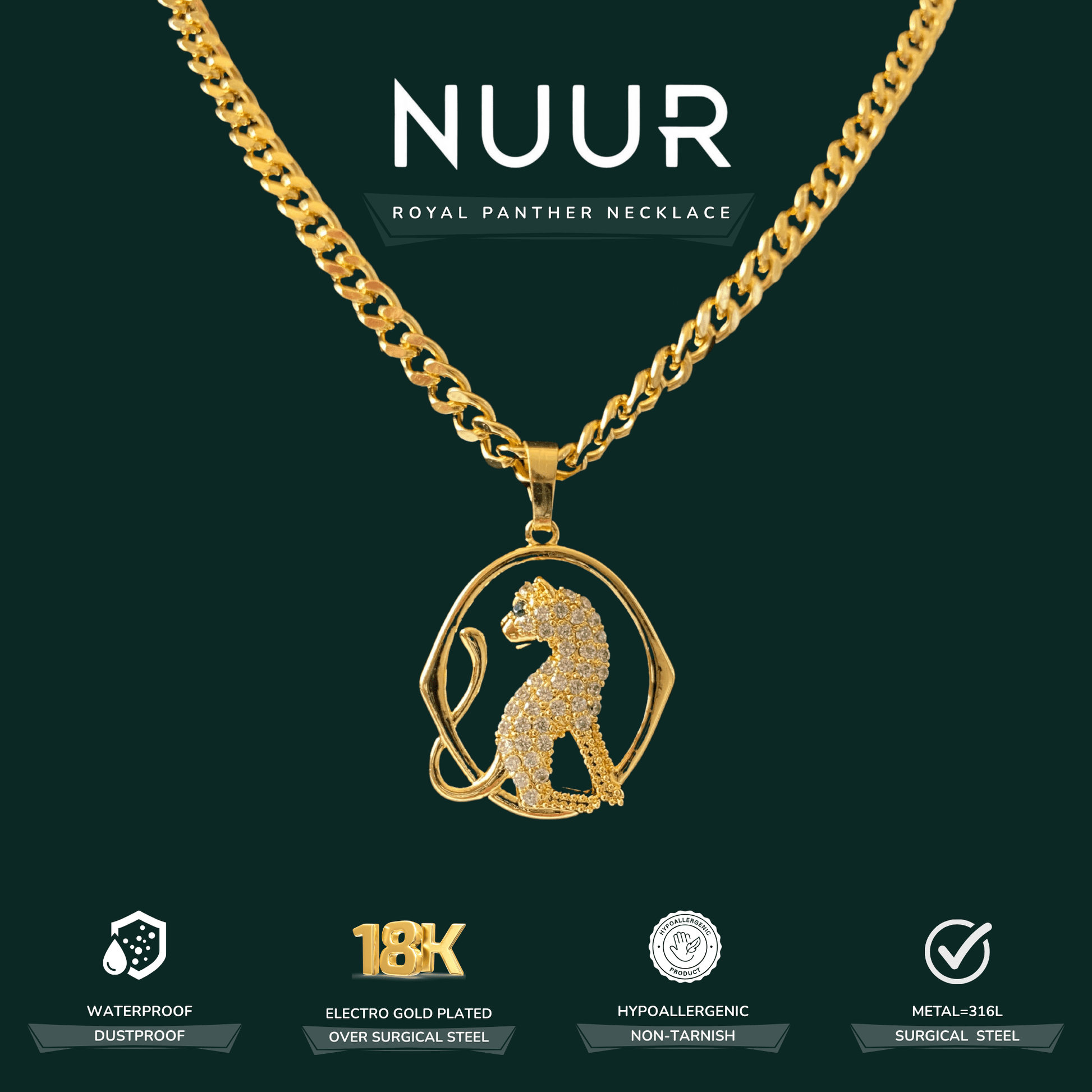 Royal Panther Necklace - Nuur