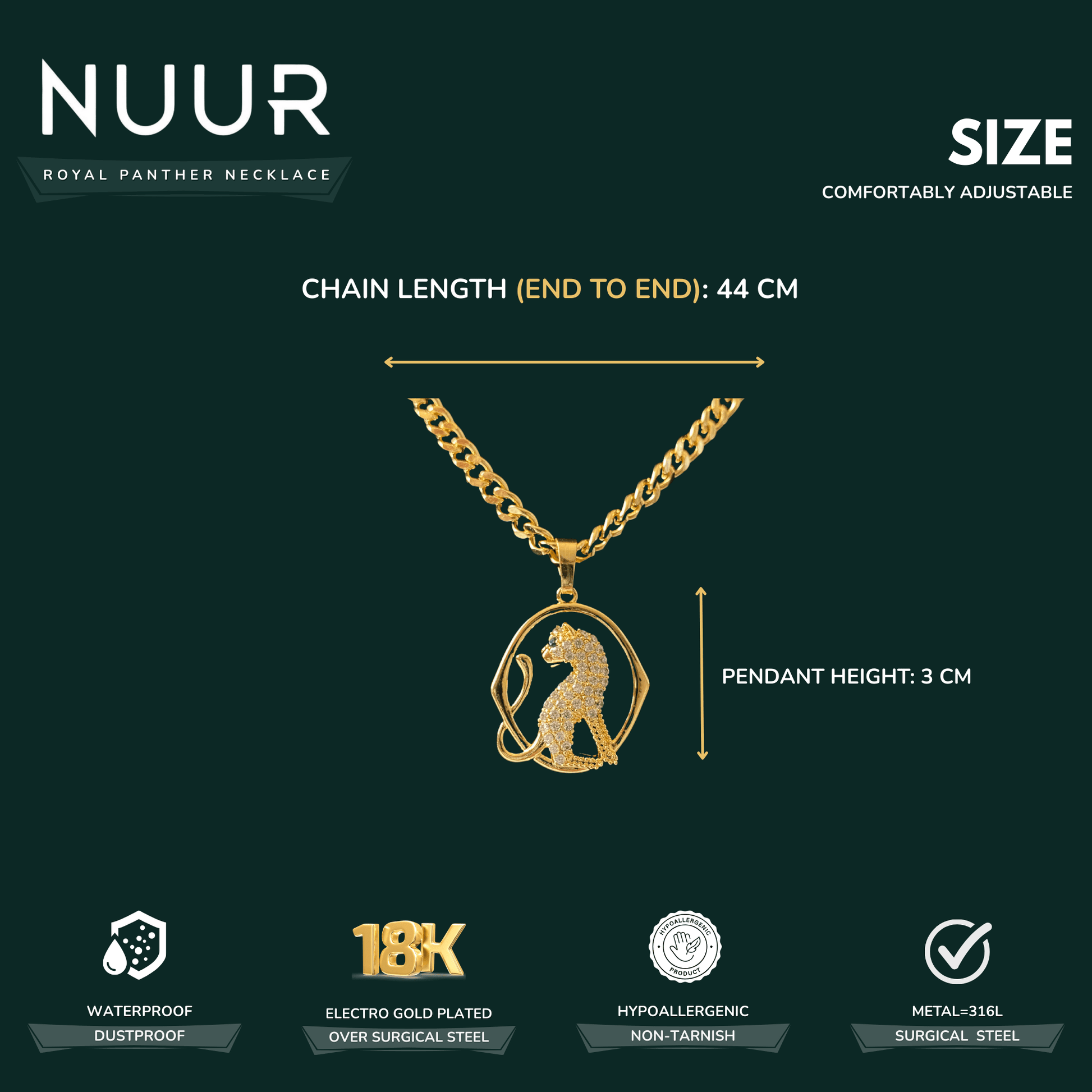 Royal Panther Necklace - Nuur